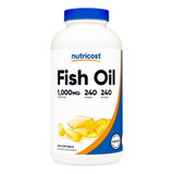 Nutricost Fish Oil 1000 Mg Aceite De Pescado 240 Softgels 