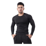 Playera Ajustada De Manga Larga Para Hombre Gymwear