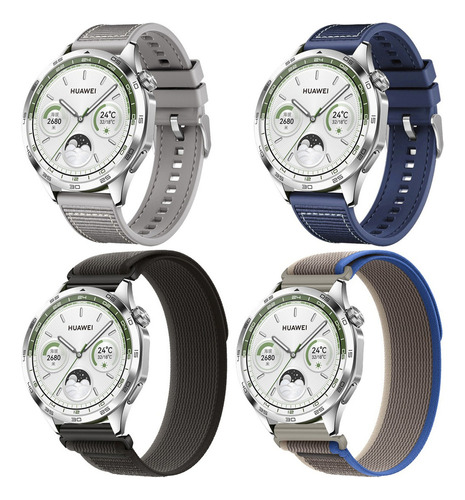 4 Correas For Huawei Watch 4 3 Pro 46mm Gt4 Gt3 Gt 22mm