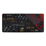 Mouse Pad Gamer Asus Rog Scabbard Ii Eva Edition Extragrande Diseño Impreso Evangelion Color Negro