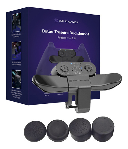 Paddles Build Games Para Controle De Ps4 - Back Button Attachment Cor Preto