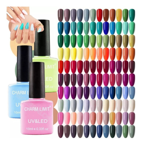 Kit De 9 Esmaltes Semipermanentes Top Coat, Base Coat,primer Color A Eleccion