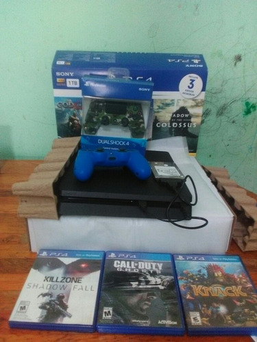 Playstation 4 Slim Seminuevo 3 Juegos Y Dos Controles