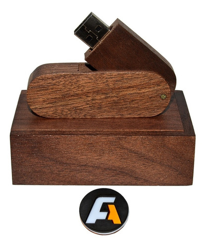 Memoria Usb Madera Retractil Caja Para Grabado Laser Cnc 