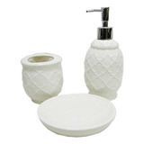 Kit Para Banheiro Porcelana Brilho De Diamante Blhw-2760