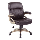 Office Star Ech Series - Silla Ejecutiva De Cuero Con Sopor.