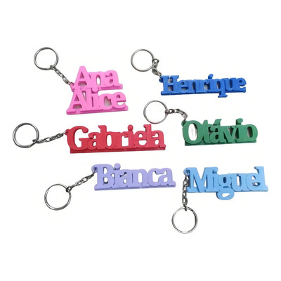 Kit Con 10 Llaveros Personalizados - Impresión 3d Azul Blanco