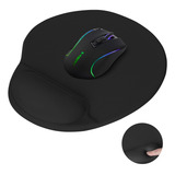 Terport Mouse Pad Ergonomico Con Soporte Muñeca Color Negro 25x22cm, Mouse Pad Gamer Antideslizante Y Lavable, Mauspad Portátil Para Gaming Trabajo Uso Diario