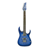 Guitarra Eléctrica Ibanez Rga Standard Rga42fm De Arce/meranti Blue Lagoon Burst Flat Con Diapasón De Jatoba