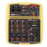 Mixer Consola Novik Nvk-i06bt Yellow 6 Canal Usb Rec & Play