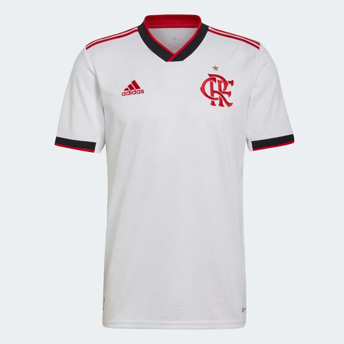 Camisa Flamengo adidas Jogo Ii Away Branca 2022 2023 H18341