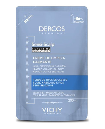 Refil Creme Limpeza Calmante Vichy Dercos Sensi-scalp 200ml