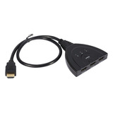 Interruptor Automático Negro Con Pantalla Múltiple Hdmi De 3