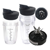 Set De Vaso Y Cuchilla Joystar P/ Ninja Bl681a Y Mas, 5 Pcs