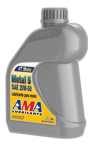 Aceite Ama Oils Metal 5 4t Mineral 20w-50 1 Litro