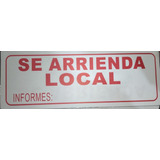 Aviso - Letrero Pequeño X 6 Und Se Arrienda Local