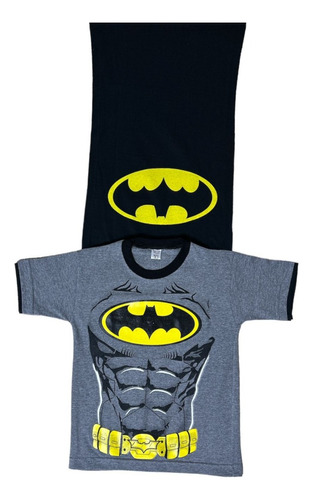 Remera Con Capa Batman Bebe Niño Nene 