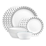 Corelle® City Block - Juego De Vajilla De 16 Piezas, Servici