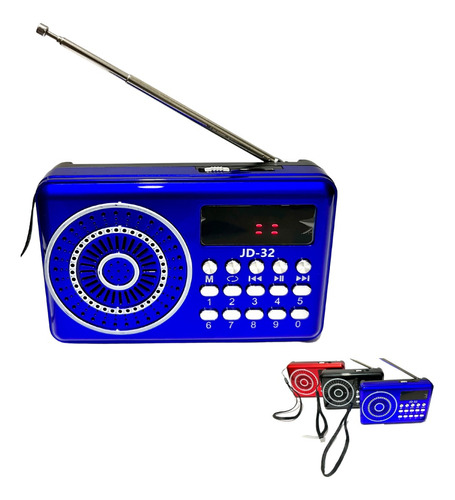 Rádio Portátil Digital Fm Usb Sd Radinho Pratico Fácil Top