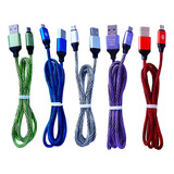 Paquete Con 10 Cables Micro Usb V8 Carga Rapida Colores