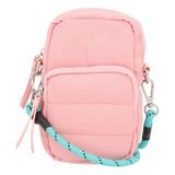 Bolso Casual Mujer Mini Rosa 862-14 Correa De Hombro Agua Diseño De La Tela Liso