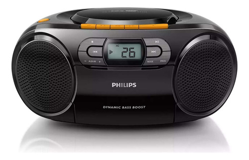 Reproductor Philips Usb, Fm, Mp3, Casete, Negro, 1pcs