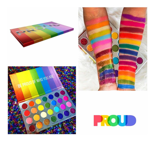 Paleta De Sombras Arcoíris Proud Lgbt. Envío Gratis!!!