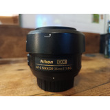 Lente Nikon 35 Mm F/1.8g Af-s Dx - Usado + 2 Filtros.