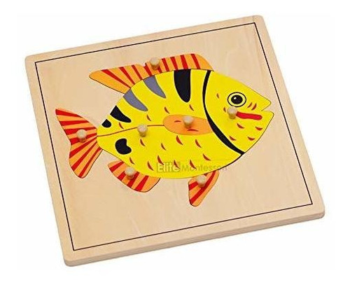 Material De Aprendizaje Preescolar Elite Montessori Fish Puz