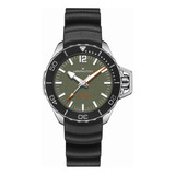 Reloj Hamilton Khaki Navy Frogman Automatic H77455360 Color De La Malla Negro Color Del Bisel Negro Color Del Fondo Verde