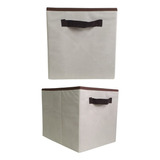 2 Caixa Organizadora Multiuso Tecido Dobrável Box Envio Hj