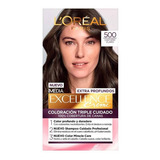 Kit Tintura L'oréal Paris  Excellence Extra Profundos Tono 500 Castaño Claro Para Cabello