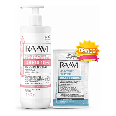 Creme Hidratante Corporal Uréia 10% 450g Raavi | MercadoLivre