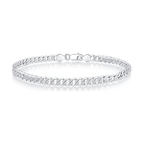 Pulsera De Cadena Cubana De Plata 925 Para Hombres