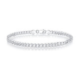 Pulsera De Cadena Cubana De Plata 925 Para Hombres