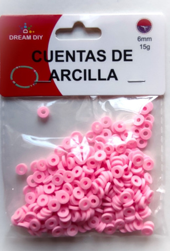 Cuentas De Arcilla Rosado Claro 15 Gramos 