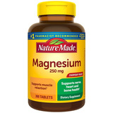 Magnesio Magnesium 250mg Suplemento 300 Tabletas Nature Made Sabor Sin Sabor