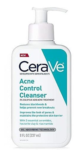 Tratamiento Para El Acné Cerave Face Wash Con Ácido Salicíli