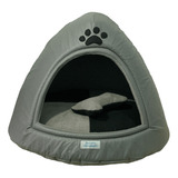 Mascotas Bermontt® Cama Iglú M Gris Claro Con Patita Negra