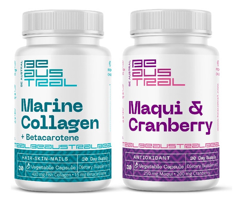 Colágeno Betacaroteno + Maqui&cranberry 2 Frascos 60 Caps