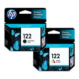 Kit De Cartuchos De Tinta Hp 122 Negro + Tricolor Original