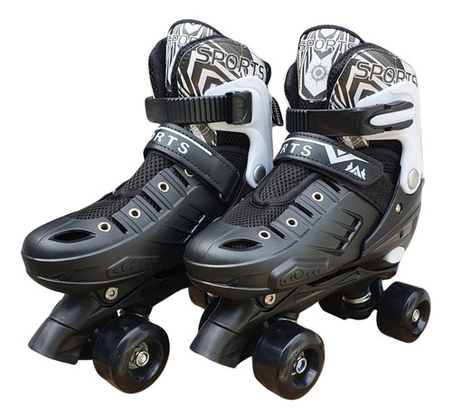 Patins Sports Quad 4 Rodas Black Radical 28-40 60kg Conforto