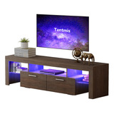 Tantmis Soporte De Tv Con Luces Led Y Gran Almacenamiento, C