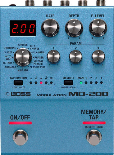 Pedal Compacto Modulation Md-200 Marca Boss 