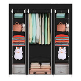 Ropero Rack Closet Armable Guarda Ropa Recamara Organizacion Color Negro