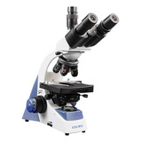 Melhor Microscópio Trino C/ Ótica Finita Acromático Escola 