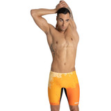 Men's Team Color Print Jammer Athletic Training Swimsuit Bat