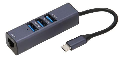 Hub Usb C 4 En 1, Rj45 Gigabit Ethernet, 3 Puertos Para