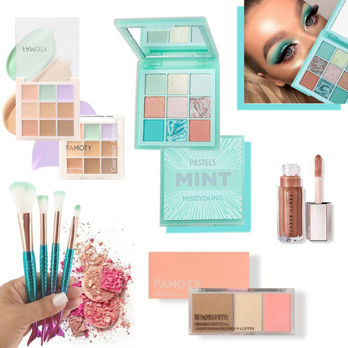 Kit De Maquillaje Para Mujer Sombras Corrector Teen Pasteles