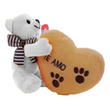 Peluche Animal Con Corazón Te Amo 16 Cm